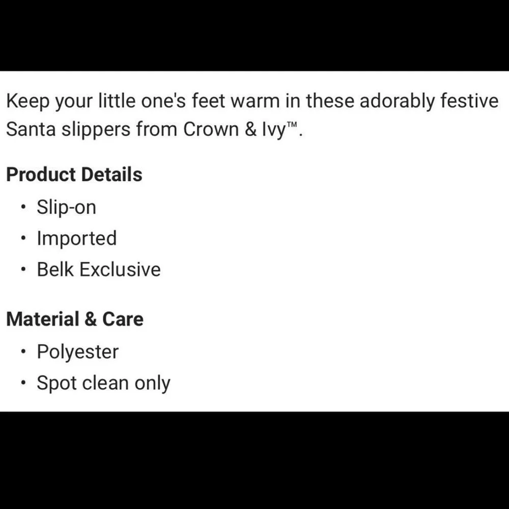 Crown and Ivy Unisex Size 5 Santa House Shoes 12 to 18 Months Christmas Slippers